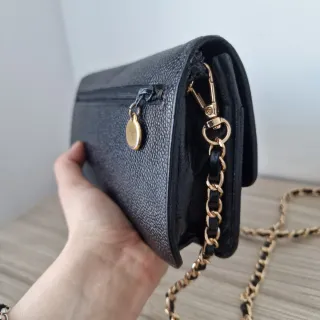 Bolso Cartera Chanel Piel Caviar Vintage Negro