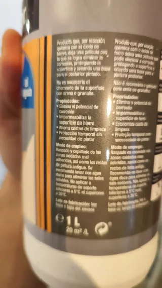 Procolor Convertidor de Óxido Hierro