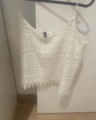 Top blanco encaje