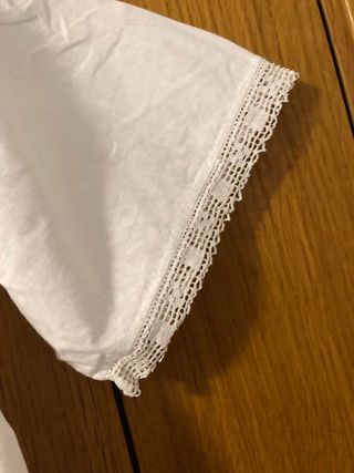 Camisa corta blanca mujer