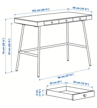 Escritorio bambú y metal