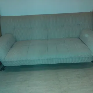 Sofá Cama Beige/Gris Pana