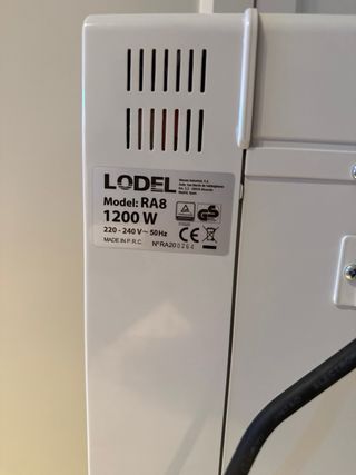 Radiador Eléctrico Bajo Consumo LODEL Blanco