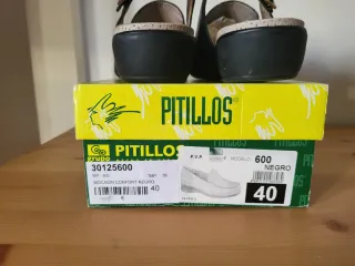 Zapatos Pitillos Piel Negros Talla 38