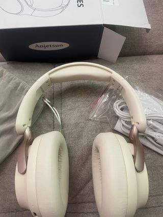 Auriculares Anjetsun Inalámbricos Rose Gold/Blanco