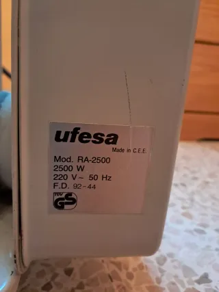 Radiador Eléctrico Ufesa Aceite