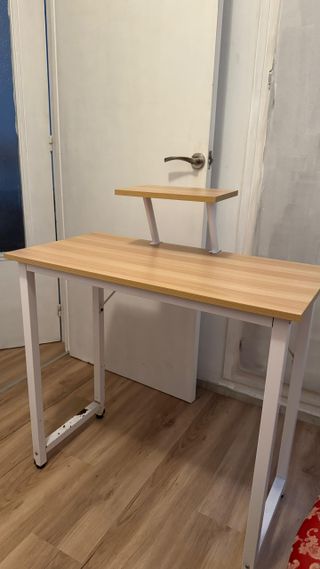 Mesa escritorio madera y metal