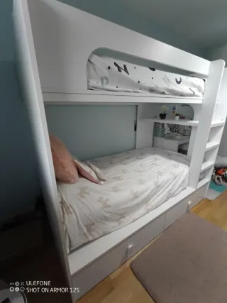 Litera madera lacada Blanco Kenay Home