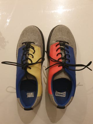 Zapatos Camper Azules, Grises, rojos y amarillos