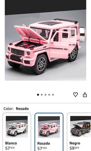 Coche a escala 1:24 Benz G63 Rosa
