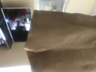 Pantalón corto cuero/ante mujer beige