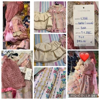 Traje Fallera Niña T. S. XVIII Rosa