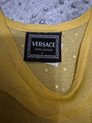 Top Versace Giallo Taglia S