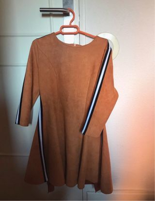 Vestido marrón manga larga