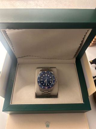 Reloj Rolex Azul y Plateado