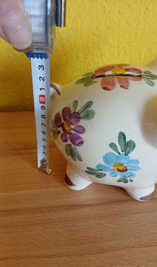 Hucha Cerdo Porcelana Flores