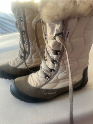 Botas de nieve Quechua beige con pelo
