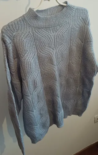 Jersey punto calado lila talla S