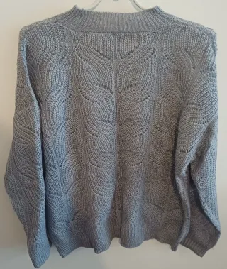 Jersey punto calado lila talla S