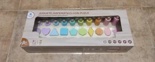 Juguete de madera números y formas