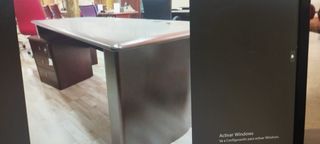 Mesa de oficina madera y cristal