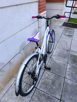 Bicicleta infantil DTB 24 morada y blanca
