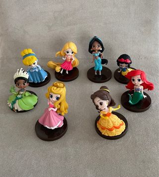Muñecas Mini Princesas Disney con Soporte