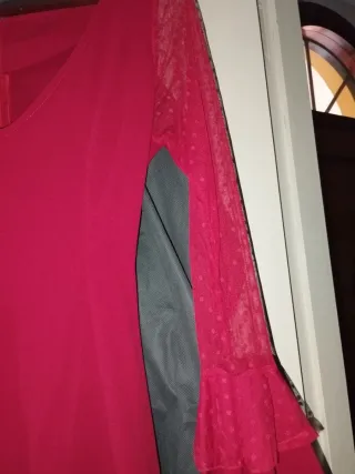 Traje de flamenca rojo con volantes