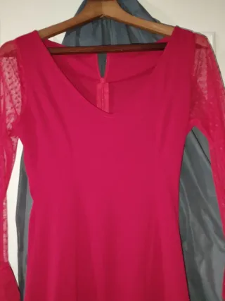 Traje de flamenca rojo con volantes