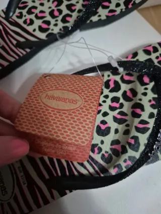 Havaianas Infradito Stampa Animalier Rosa Nero