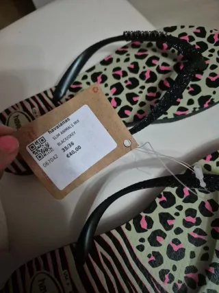 Havaianas Infradito Stampa Animalier Rosa Nero