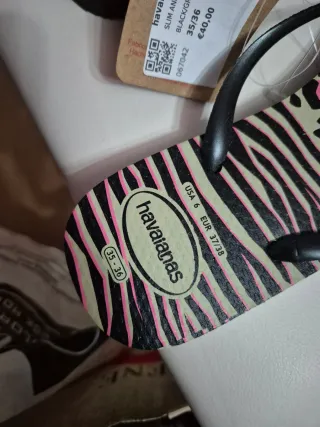 Havaianas Infradito Stampa Animalier Rosa Nero
