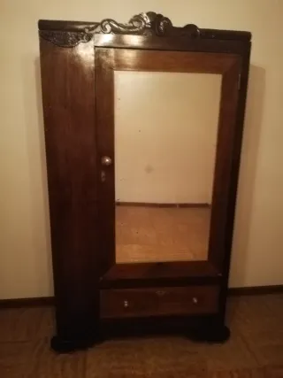 Armario Vintage Madera con Espejo