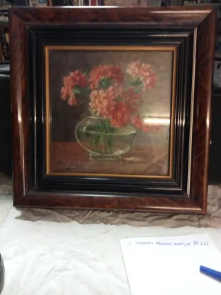 Cuadro antiguo firmado 35x35