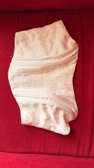 Top Zara satén blanco talla S