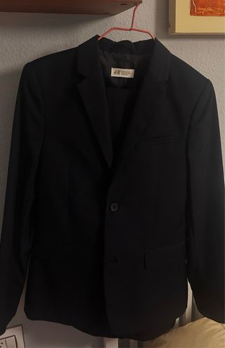 Traje Chaqueta Niño H&M Azul Marino Talla 13-14 an