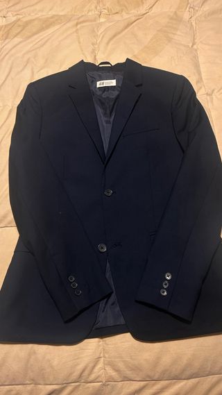 Traje Chaqueta Niño H&M Azul Marino Talla 13-14 an