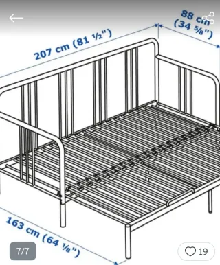 Cama metálica IKEA negra