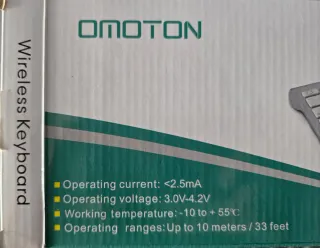 Teclado Inalámbrico OMOTON Plata y Blanco