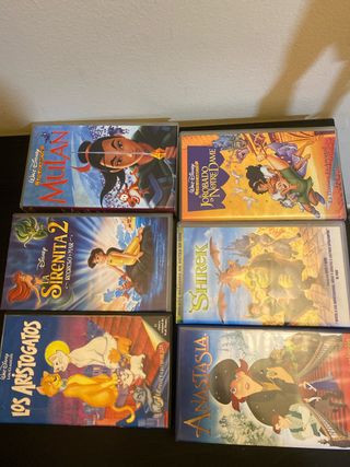 Lote 6 Películas VHS Disney y Dreamworks Español
