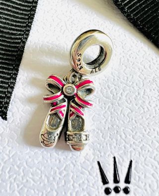 Colgante Pandora Bailarinas Rosa y Plata