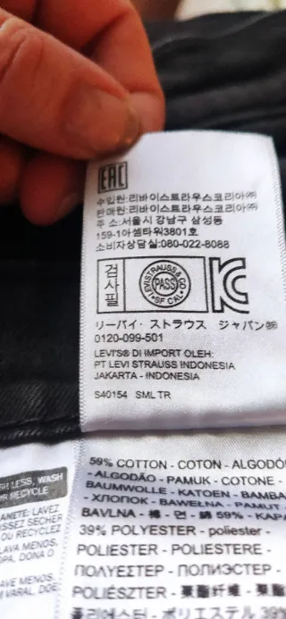 Levi's 511 Vaqueros Cortos Negros W31