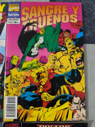 3 grapas SANGRE Y TRUENOS  3 grapas DOCTOR EXTRAÑO