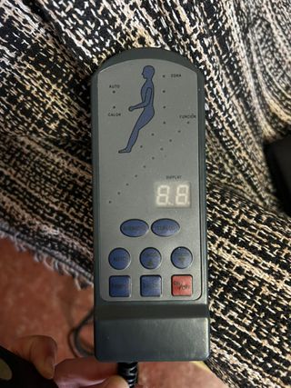 Sillón eléctrico tela blanco y negro