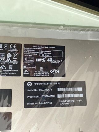 614741292.HP All in One 27 pulg Ordenador Blanco.