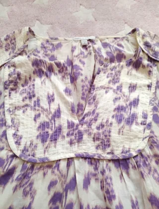 Blusa GAP floral lila morado Talla M