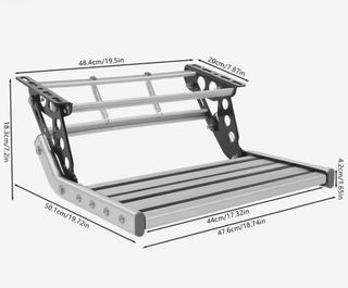 Peldaño escalón plegable LED caravana