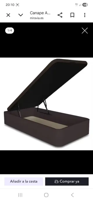 Canapé individual marrón polipiel