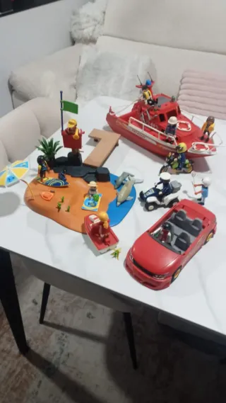 Lote Playmobil playa y vehículos