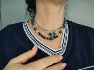 Collana perle e ematite